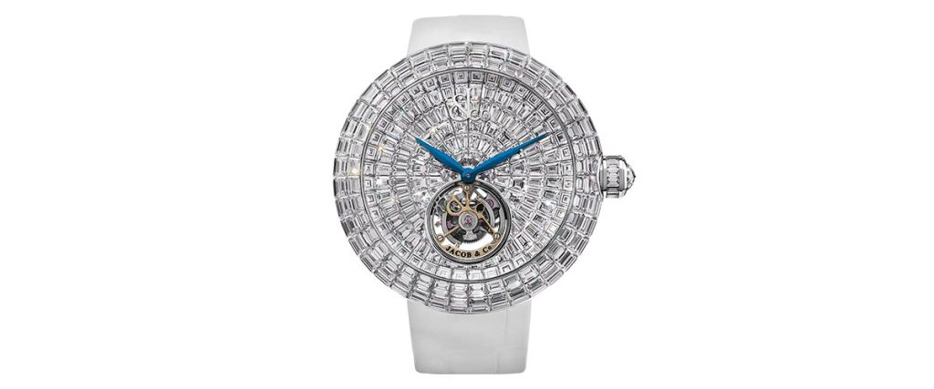 Jacob & Co. Brilliant Flying Tourbillon Diamonds White Gold on Strap