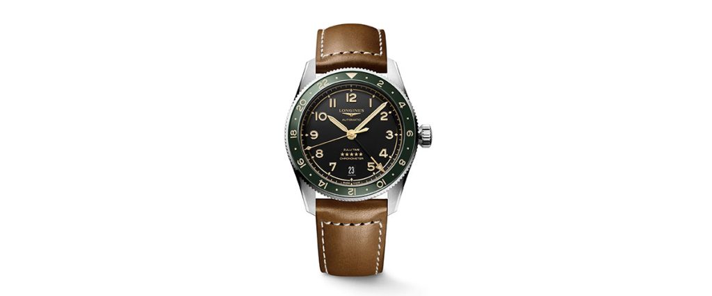 Longines Spirit Zulu Time Green Bezel 39mm