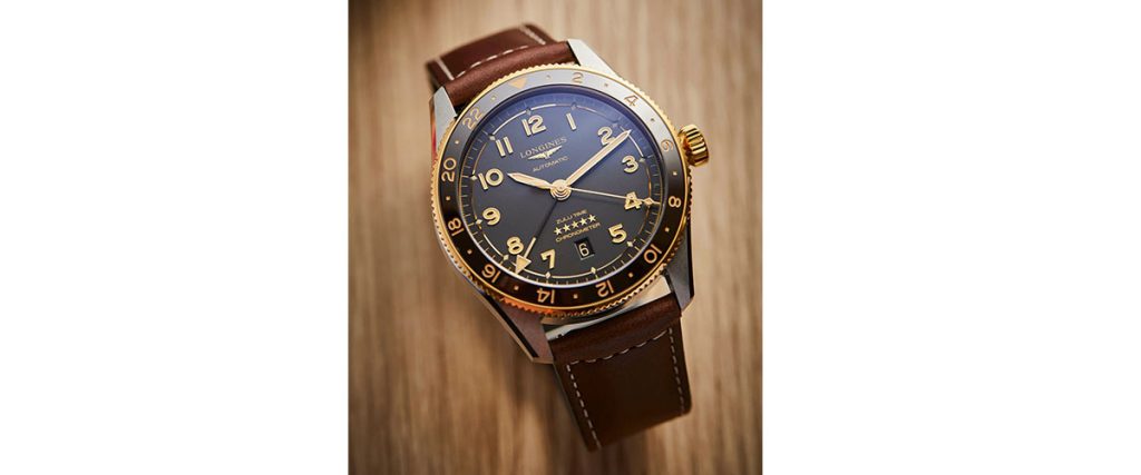 Longines Spirit Zulu Time Two-Tone 39mm on Leather Strap